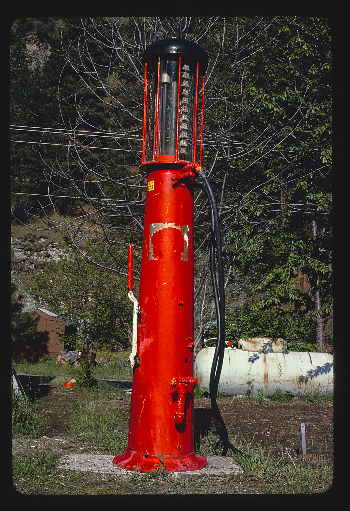 Visible gas pump, Route 95, New Meadows, Idaho (LOC) Flickr