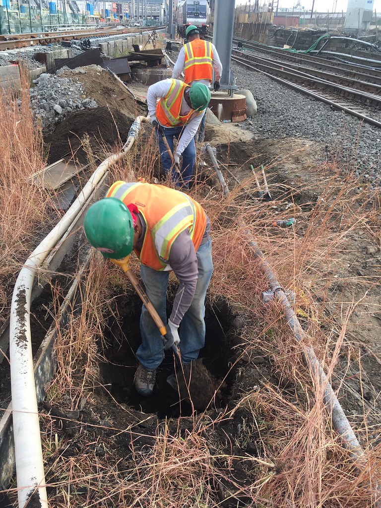 Hand excavation for a retaining wall to be built for the M… Flickr