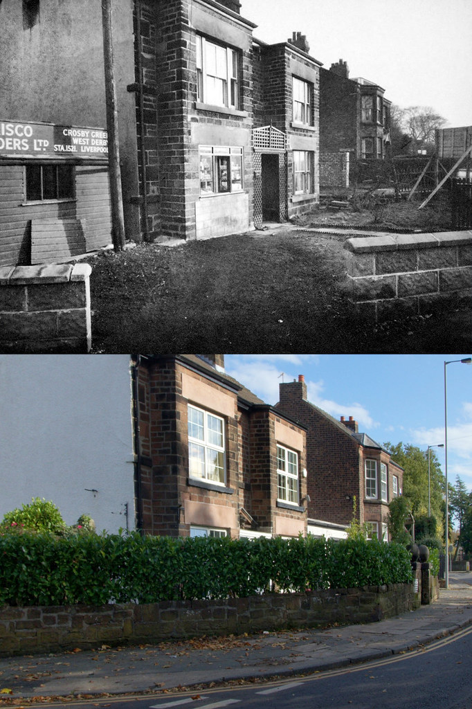 Leyfield Road, West Derby, 1957 and 2019 Keith Jones Flickr