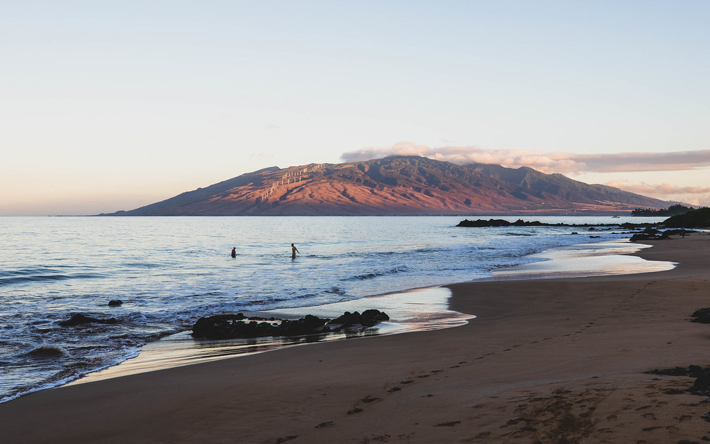 Maui morning light Sun rising on Puu Kukui mountain. Roozbeh Rokni