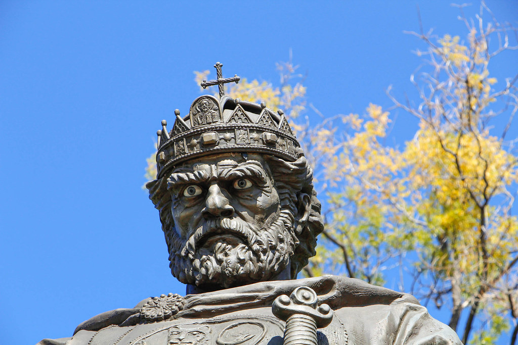 Bulgaroctone, Basile II, statue, roi fou, yeux, Sofia, Bul… Flickr