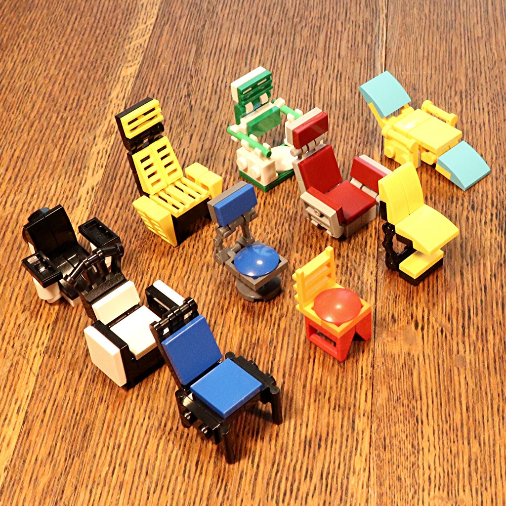 Ten different LEGO chairs I make tutorials as well over on… Flickr