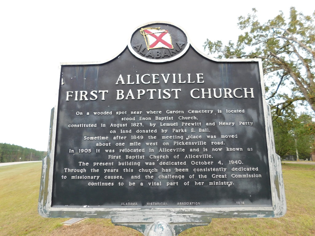 Aliceville First Baptist Church Marker AL Hwy 14 just west… Flickr