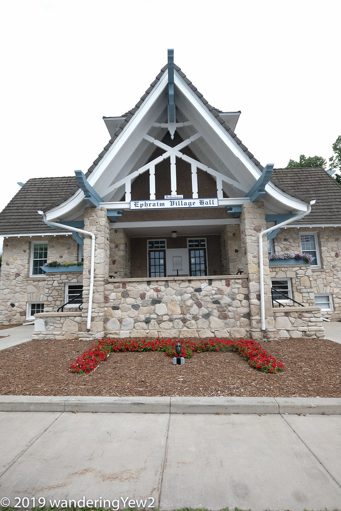 Ephraim Wisconsin Village Hall wanderingYew2 (thanks for 6M+ total