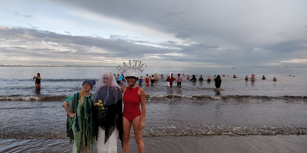 Fancy dress wild swimmers at Portobello beach allytibbitt Flickr