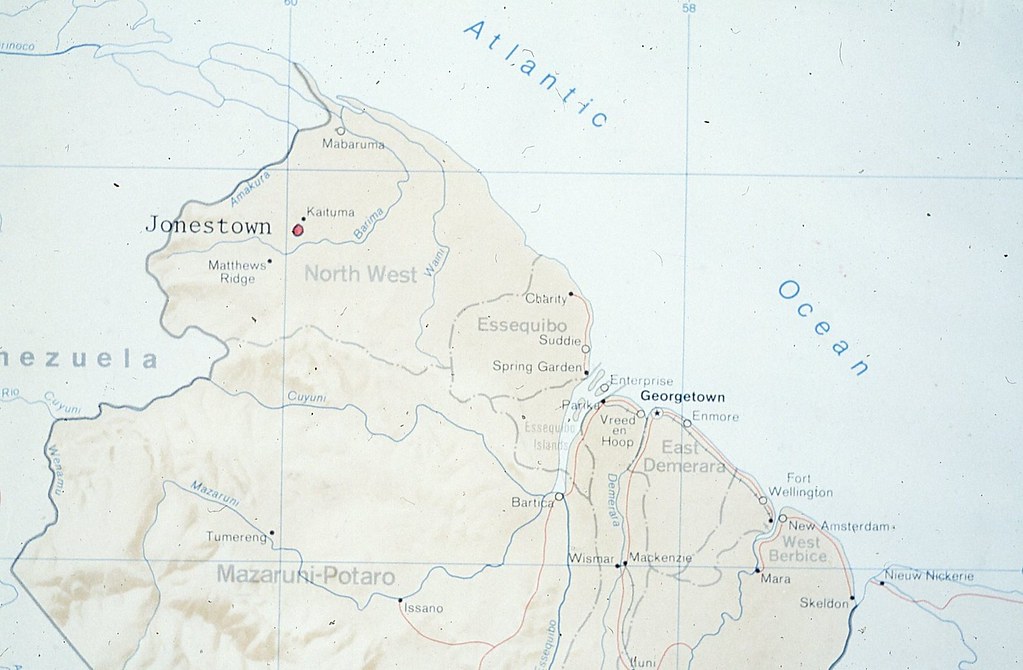 Map Showing Jonestown Please credit the photograph as foll… Flickr