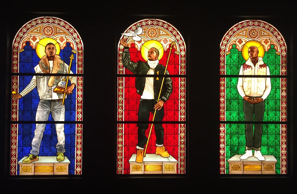 Kehinde Wiley stained glass at his exhibit at The VMFA in … Flickr