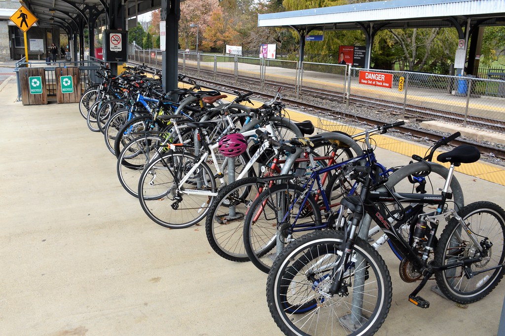 Swarthmore (2) Bikes at the Swarthmore Train Station Michael Stokes
