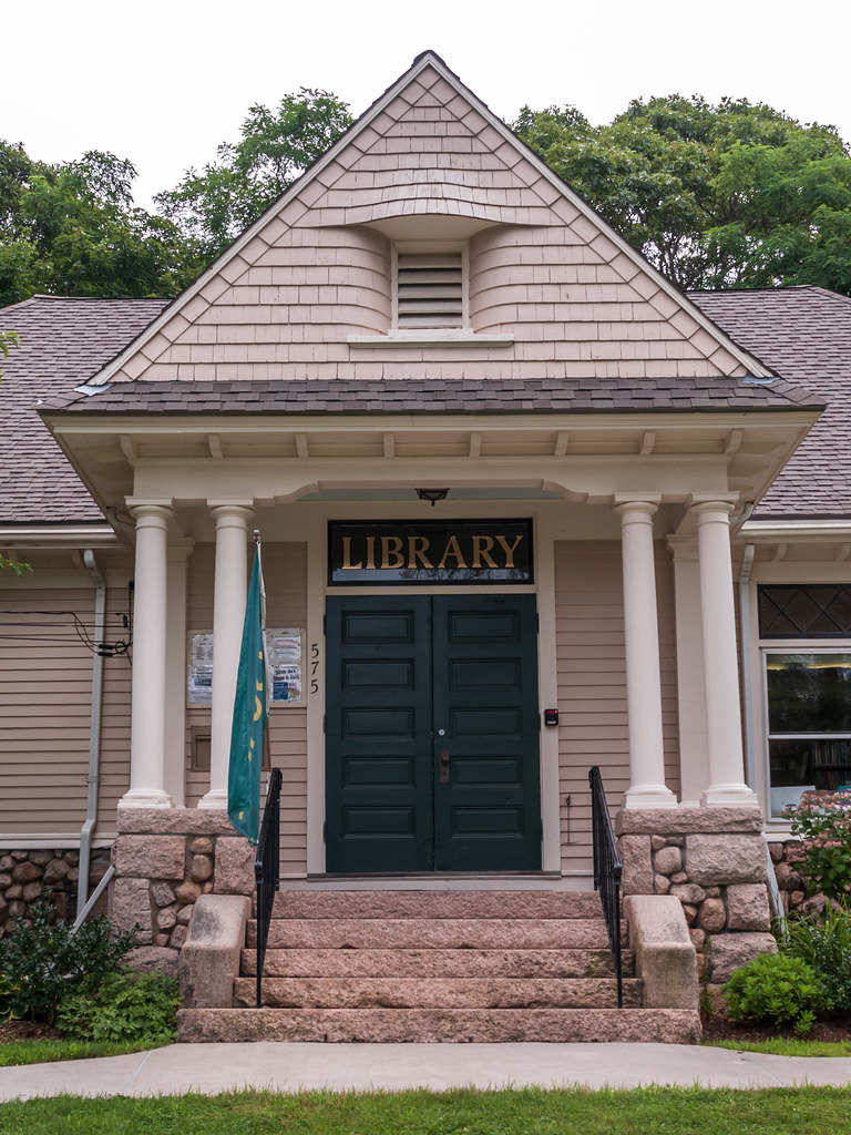 Library Entrance (West Falmouth, MA) takomabibelot Flickr