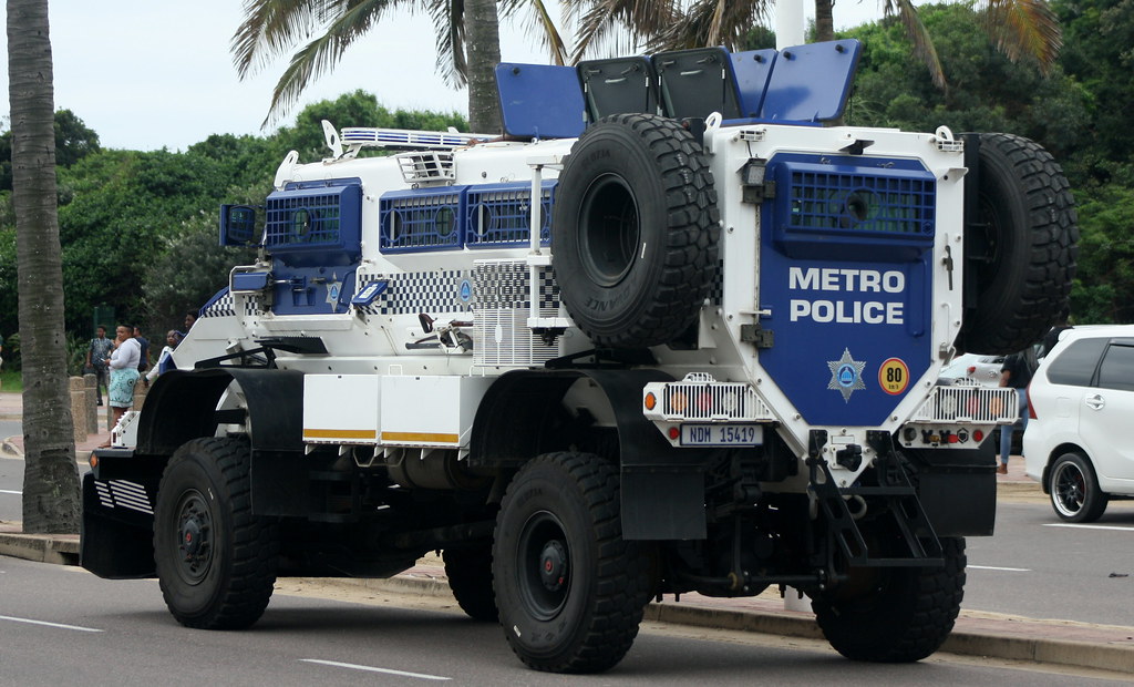 Durban Metro Police Casspir Part of the escort for the Spr… Flickr
