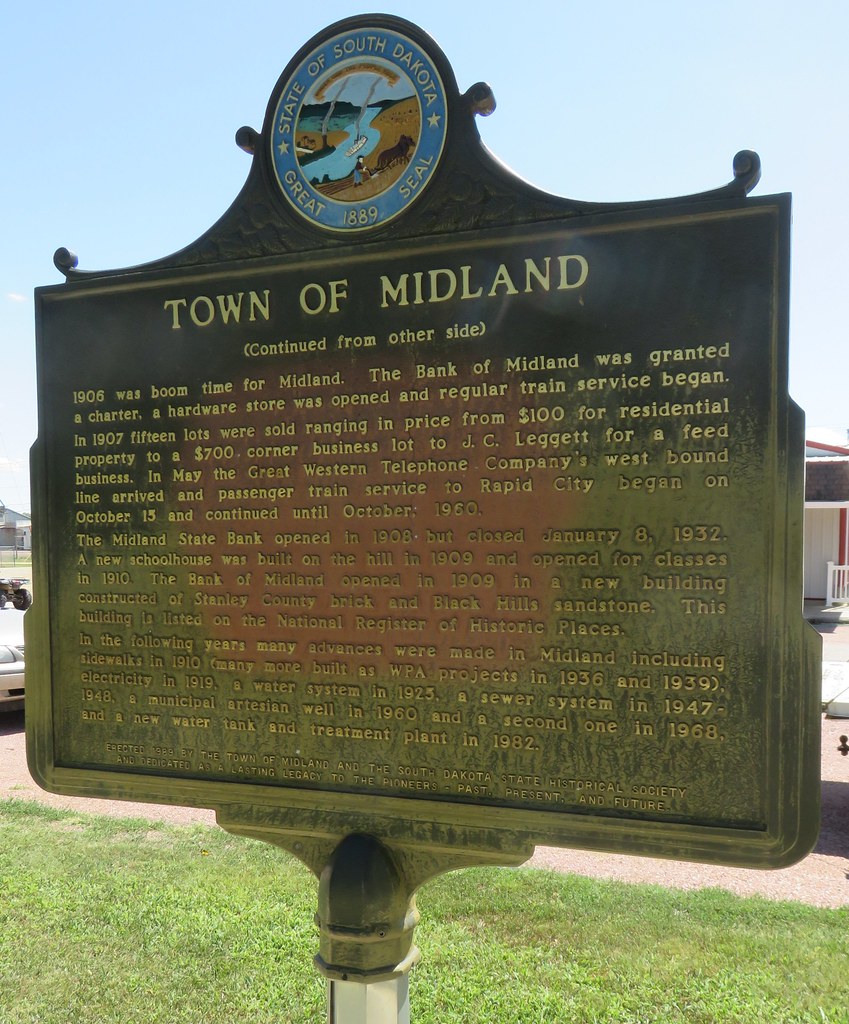 Town of Midland Marker (Midland, South Dakota) Midland is … Flickr