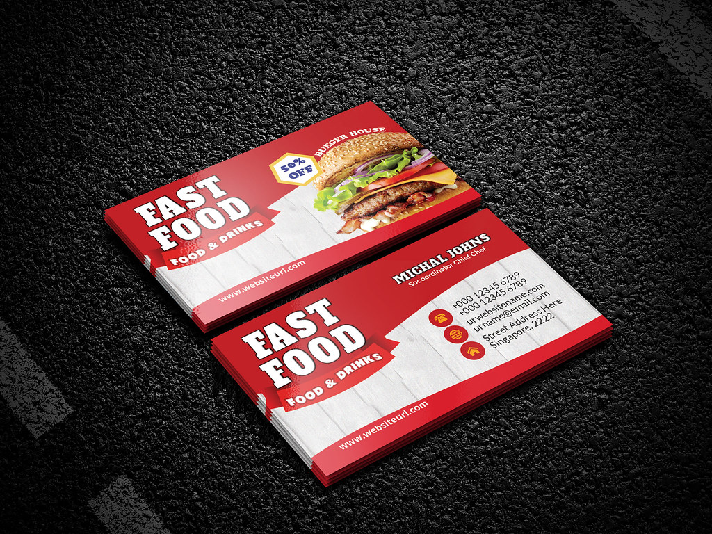 Fast Food Business Card This a Fast Food Business Card Des… Flickr