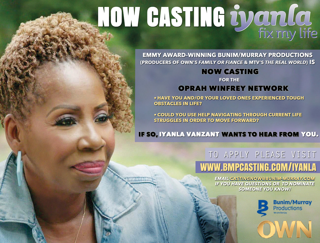 Iyanla Flyer NOW CASTING Iyanla Fix My Life for Oprah Win… Flickr