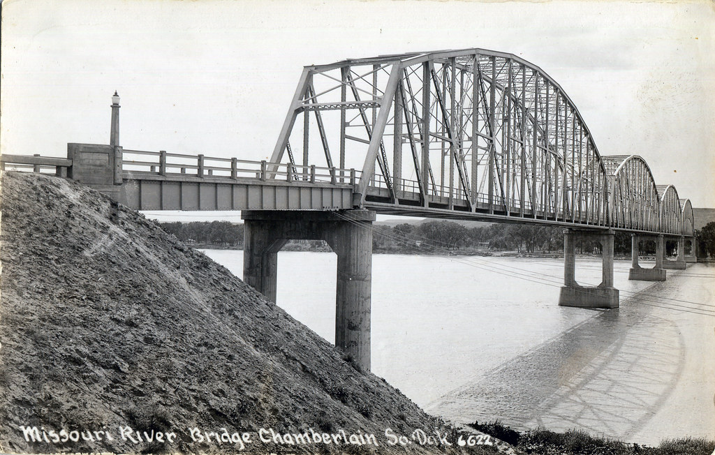 Chamberlain SD Historical Postcards Missouri River Bridge Flickr