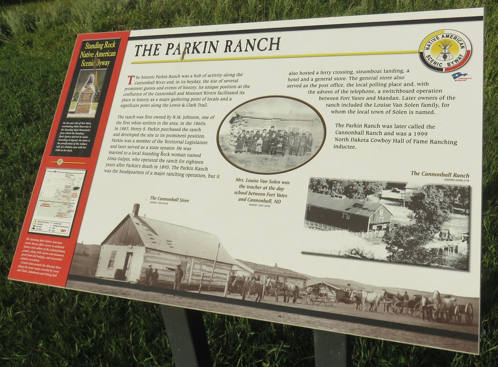The Parkin Ranch Marker (Cannon Ball, North Dakota) Flickr
