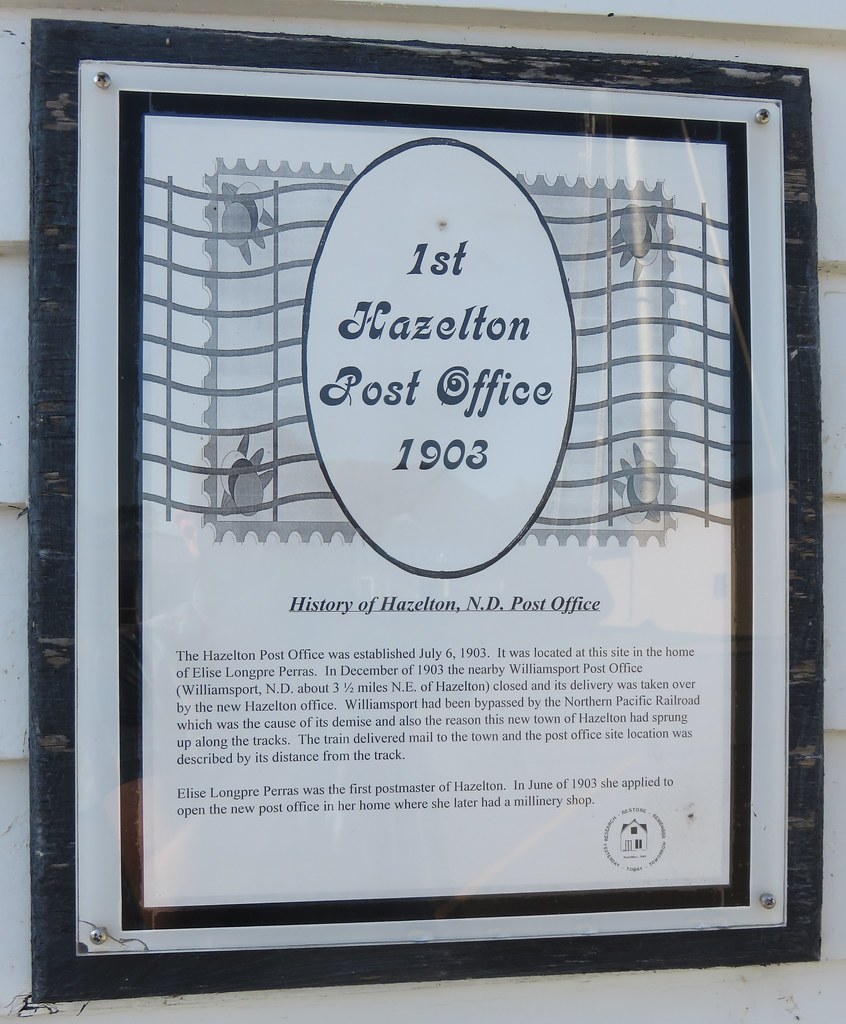 Old Post Office 58544 Marker (Hazelton, North Dakota) Flickr