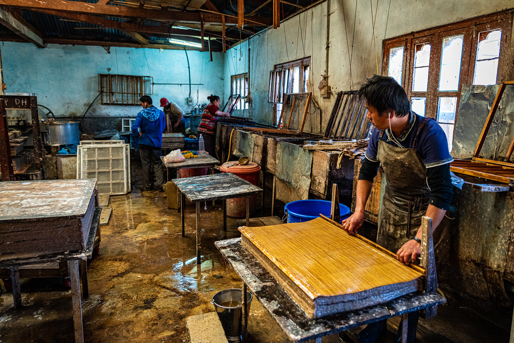 Handmade Paper Factory, Thimphu, Bhutan CamelKW Flickr
