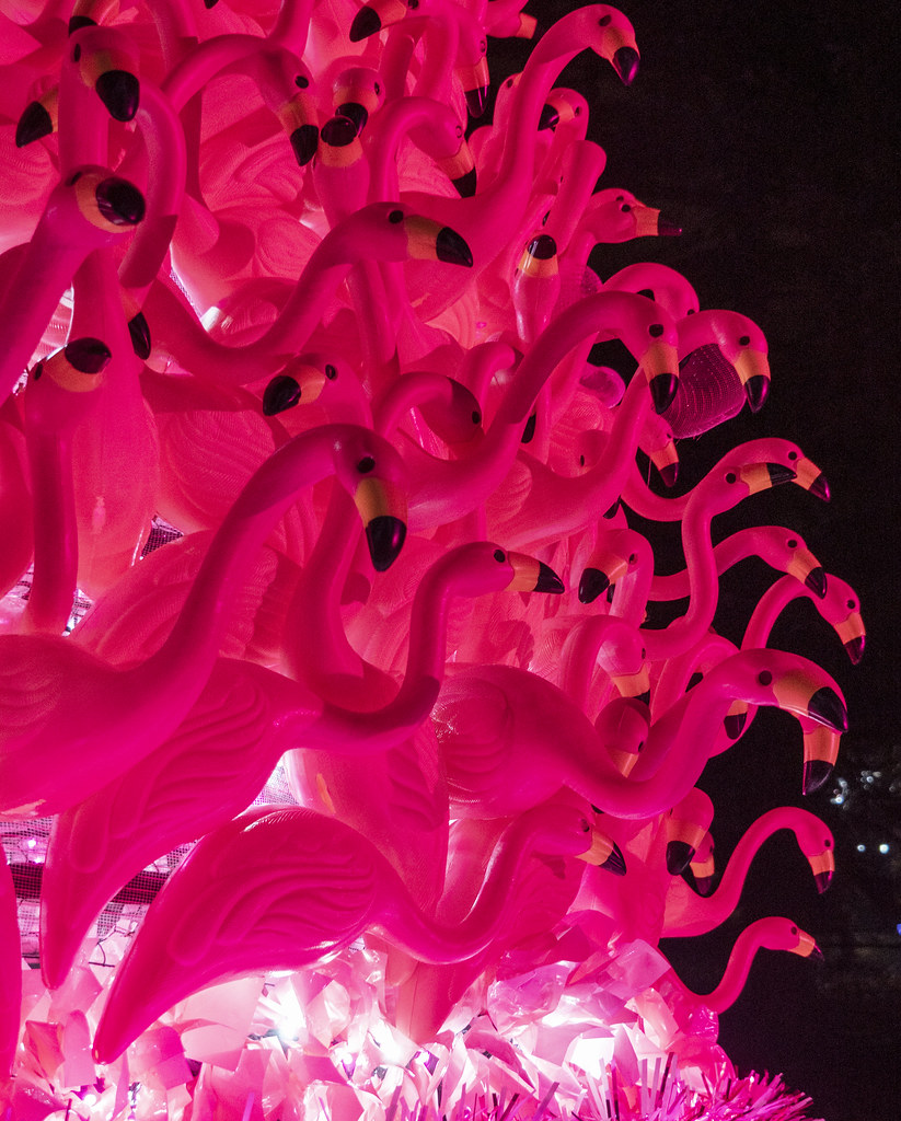 Flamingo Tree One portion of a large christmas tree made eâ€¦ Flickr