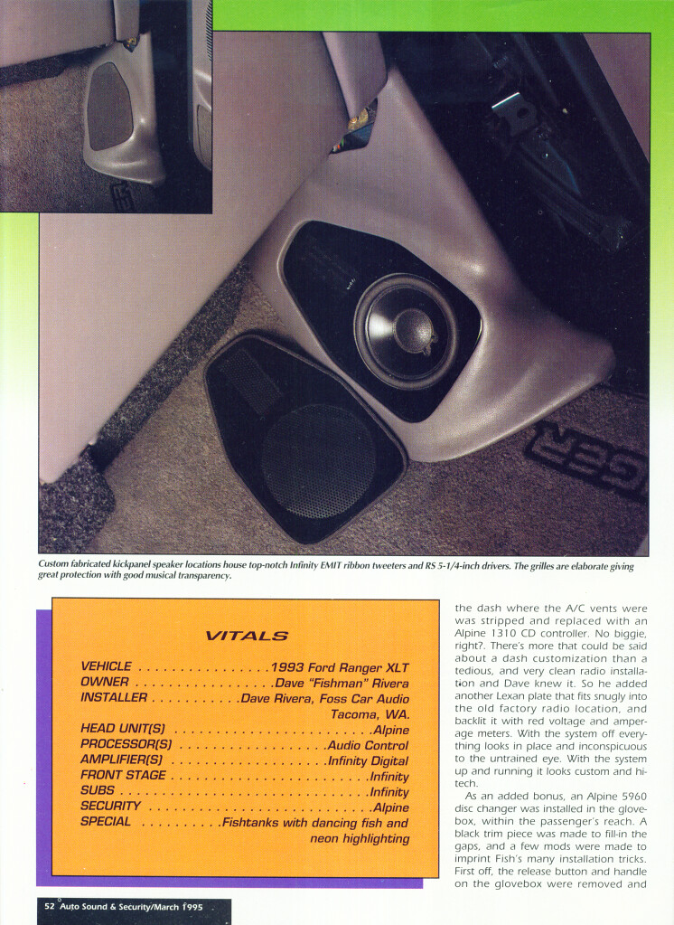 Dave "Fishman" Rivera 1993 Ford Ranger 1995 AS&S