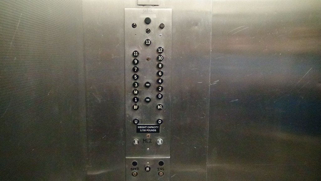 Old OTIS Autotronic Elevators in Dallas vintage OTIS DieselDucy