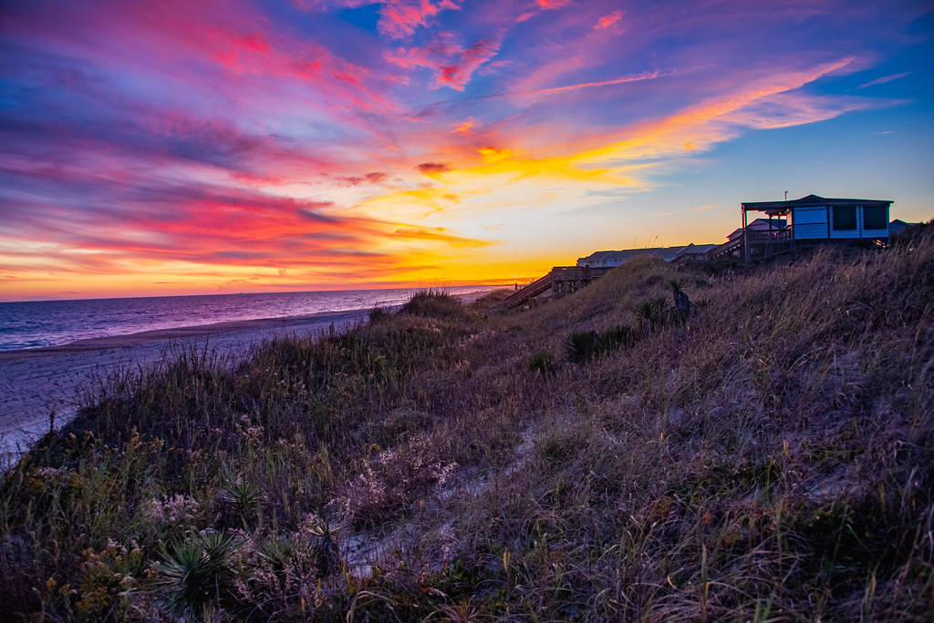 Home Alone Sunset on Emerald Isle, North Carolina. Jim Liestman Flickr