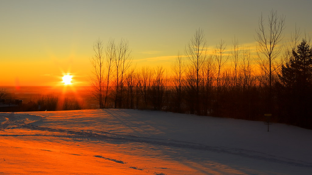 Coucher de soleil sur le mon Arthabaska ! Yves