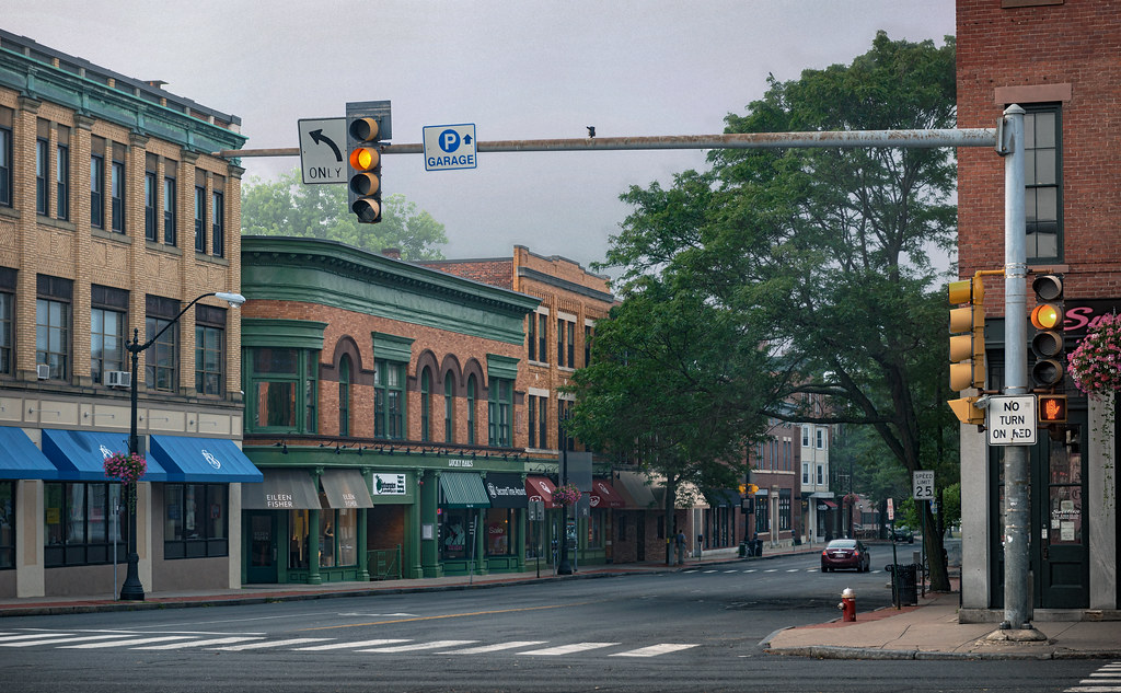 Pleasant St. viewed from Main St., Northampton, MA Flickr