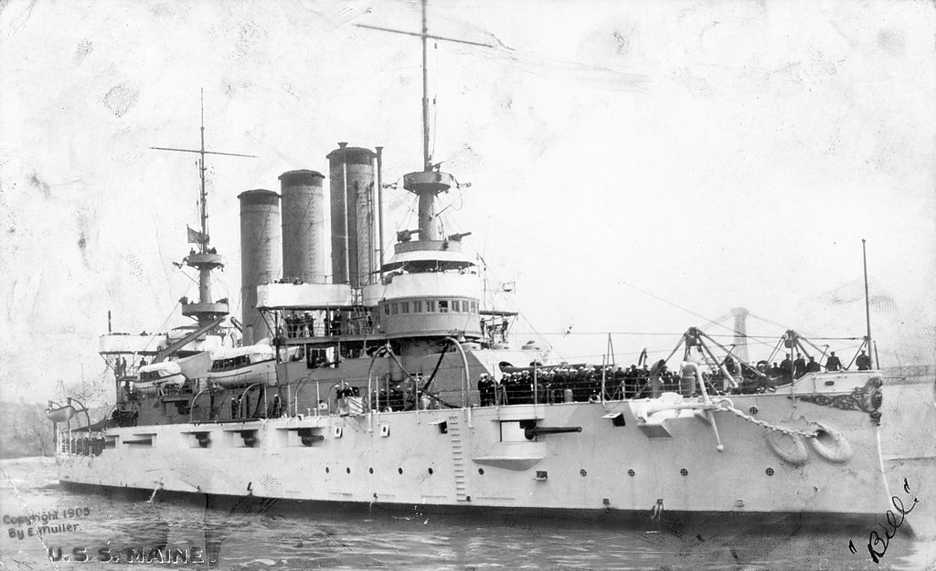 USS Maine 1905 Post Card of USS Maine BB10 taken in 1905 … Flickr