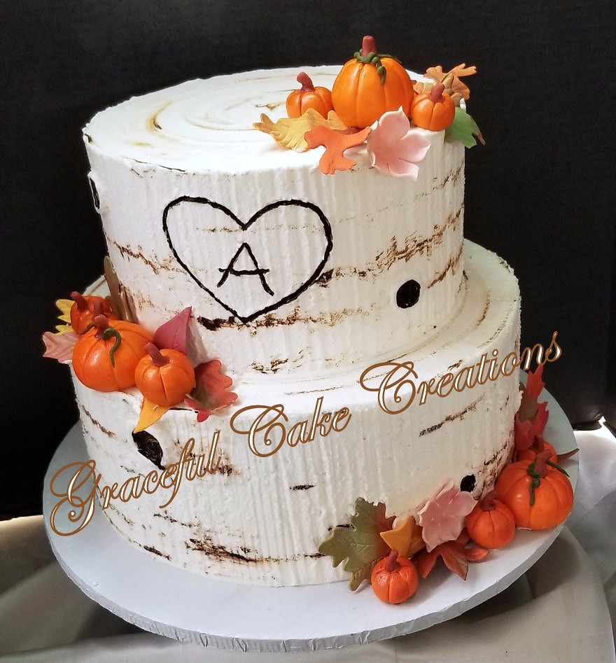 Rustic Fall Themed Baby Shower Cake Graceful Cake Creations Flickr