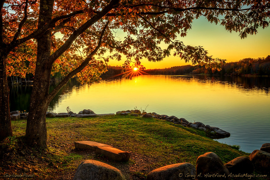 Garland Pond, Maine This shows a peaceful sunset at Garlan… Flickr