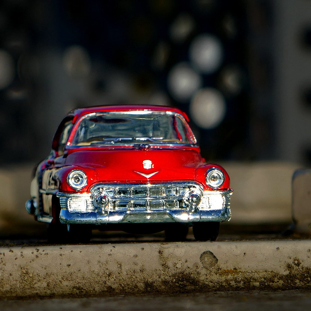 Red Cadillac on a Bridge 1953 Cadillac Series 62 model Mad… Flickr