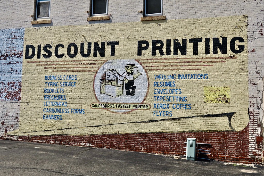 Discount Printing, Galesburg, IL Painted sign for Discount… Flickr