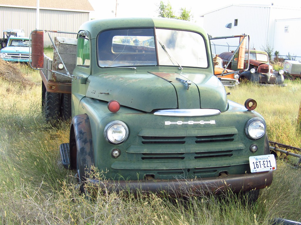 Vintage Dodge flatbed truck Photographed in Montana, this … Flickr