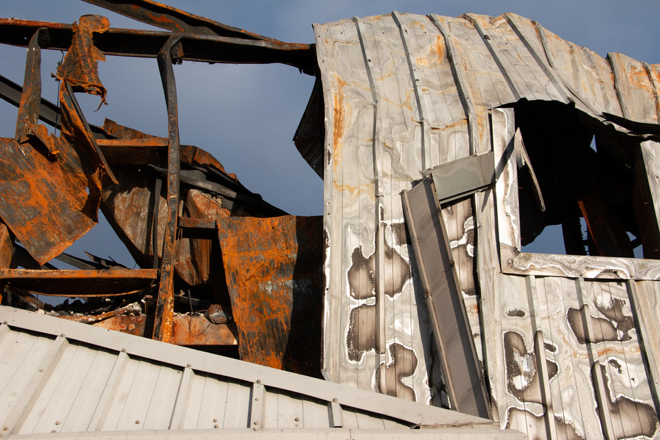 The Staple Corner paint factory fire wreckage Taken 3 week… Flickr