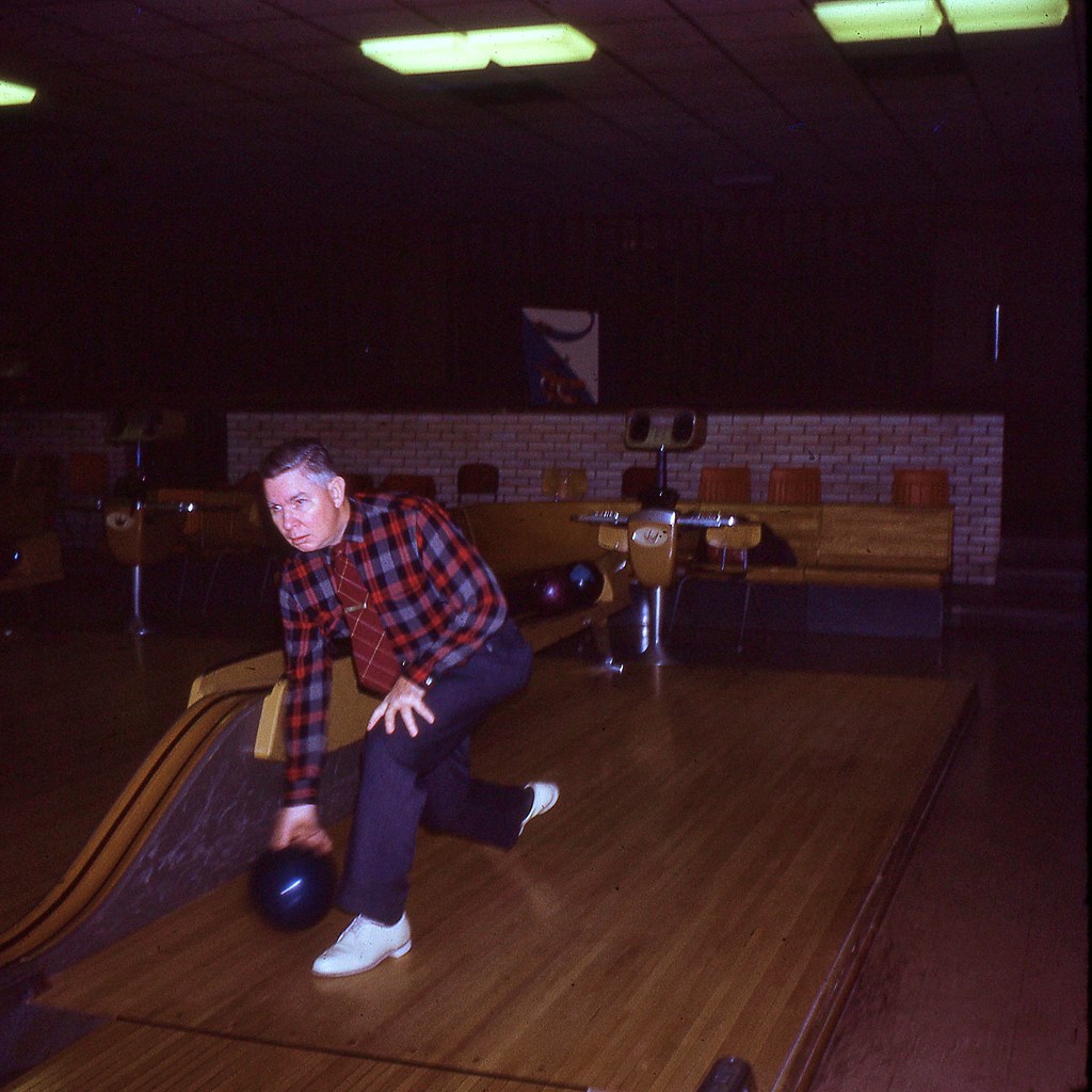Found photo, "Dwight" Euverard, man bowling, 1972, scanned… Flickr