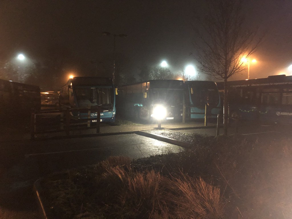 Onslow Buses parked at Onslow P&R due to potential flood r… Flickr