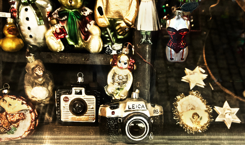 Christmas Ornaments A shop window selling second hand orna… Flickr
