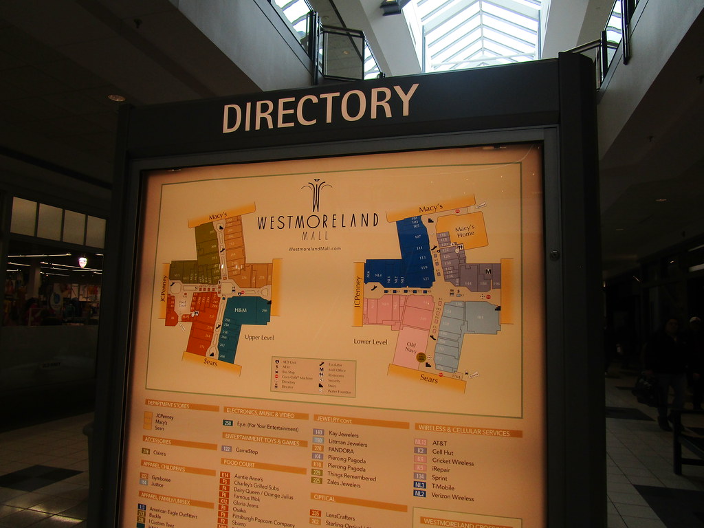 Westmoreland Mall Map Greensburg, PA. March 2019. … Flickr