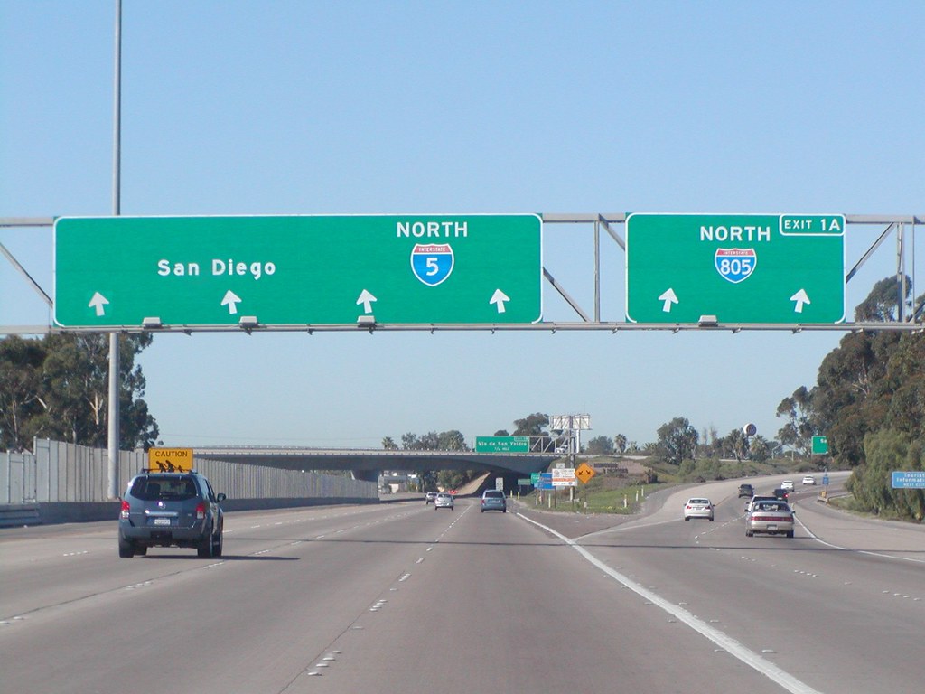 Interstate 5 Northbound John J. Montgomery Highway San Diego Freeway