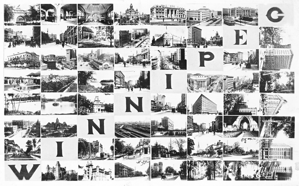 Novelty Winnipeg postcard circa 1913. It shows many small … Flickr