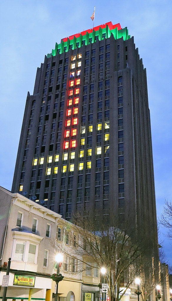 Christmas Candle on Building PPL Corporation Headquarters … Flickr