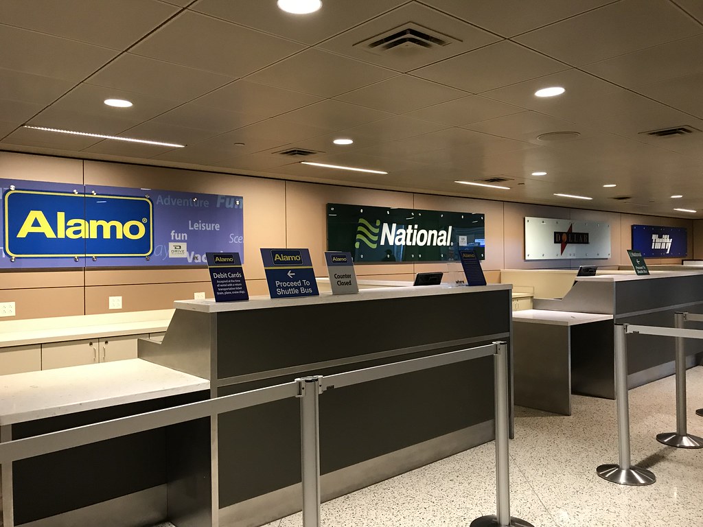 Alamo rent a car airport counter and national Dallas Love … Flickr