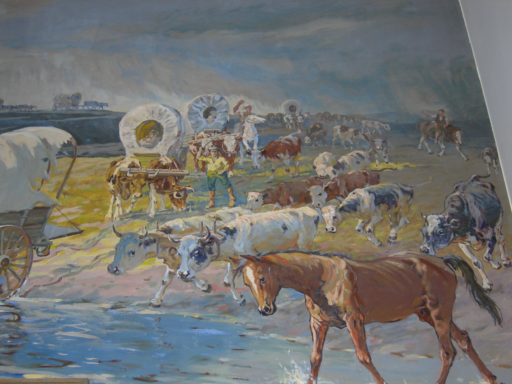 Crawford NE Post Office Mural Detail New Deal entitled "Th… Flickr