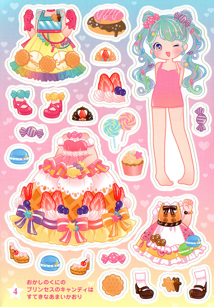 Princess Kirara Sticker/Paper Doll Book Pg. 4 (Daiso Ja… Flickr