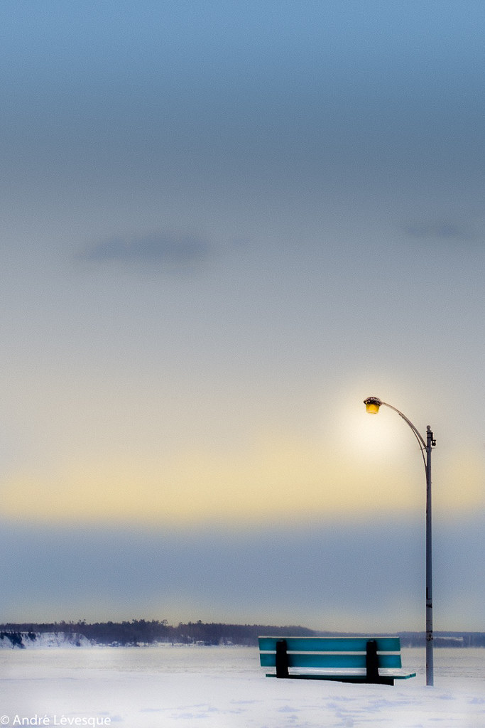 Banc de parc, Portneuf André Lévesque Flickr