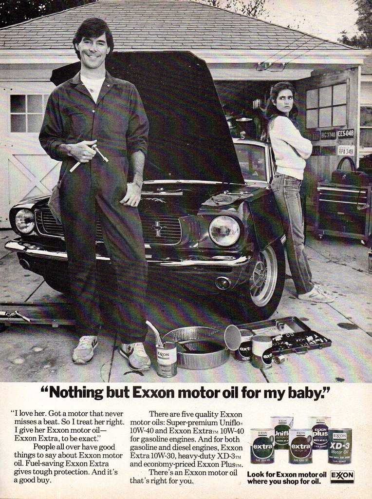 1982 Exxon Motor Oil Ford Mustang USA Original Magazine Ad… Flickr