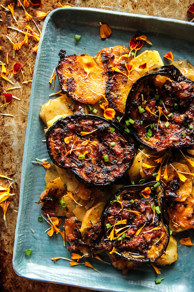 Greek Eggplant and Potatoes Heather Christo