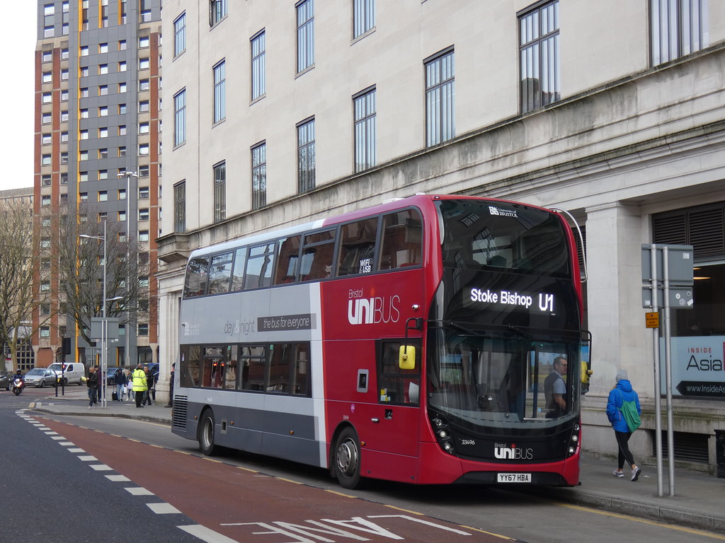 First 33496 YY67HBA In Rupert Street on a U1 to Stoke Bish… Tim