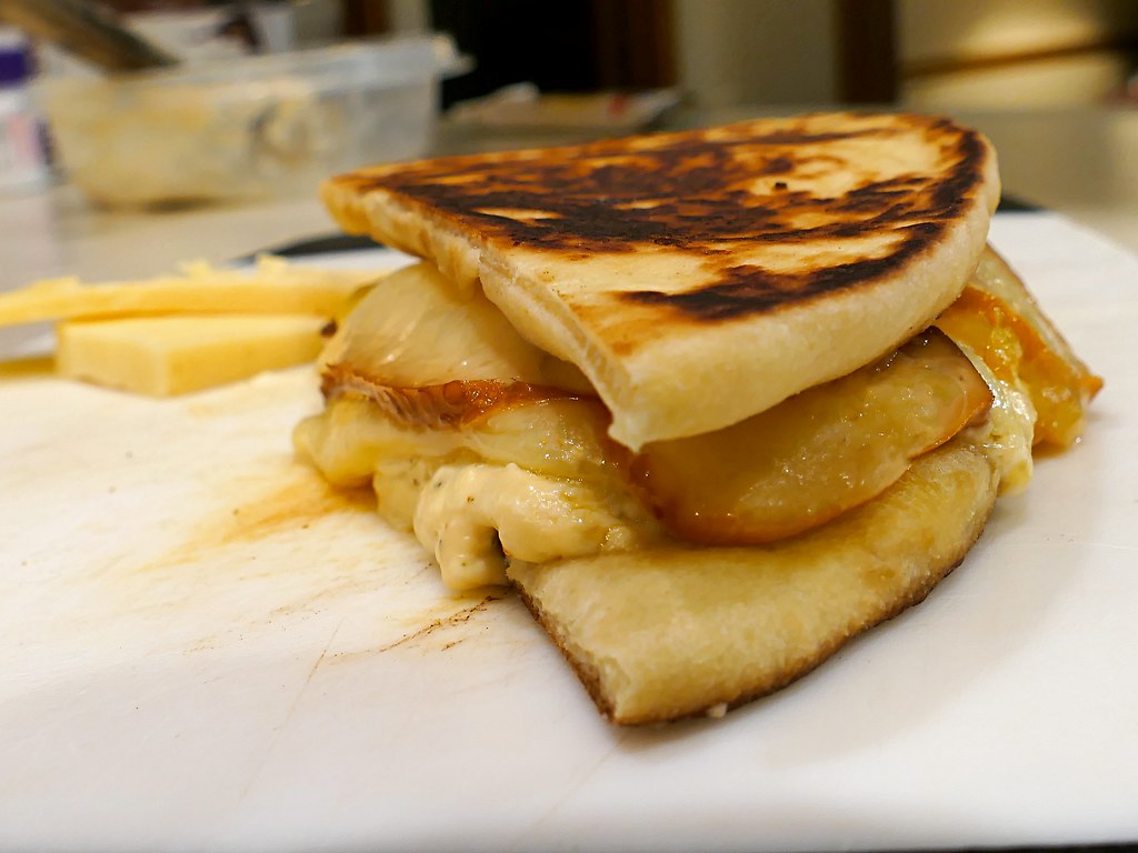 A Grilled Cheese on Naan Smoked Muenster, Gouda, Cream Hav… Flickr