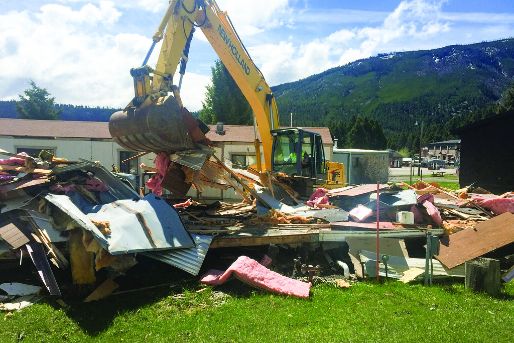 Demolishing outdated seasonal employee housing trailer Flickr